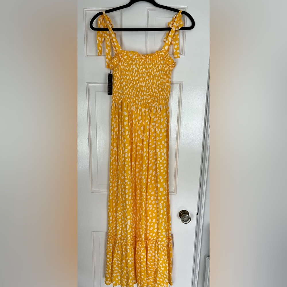 NWT size L midi yellow dress
